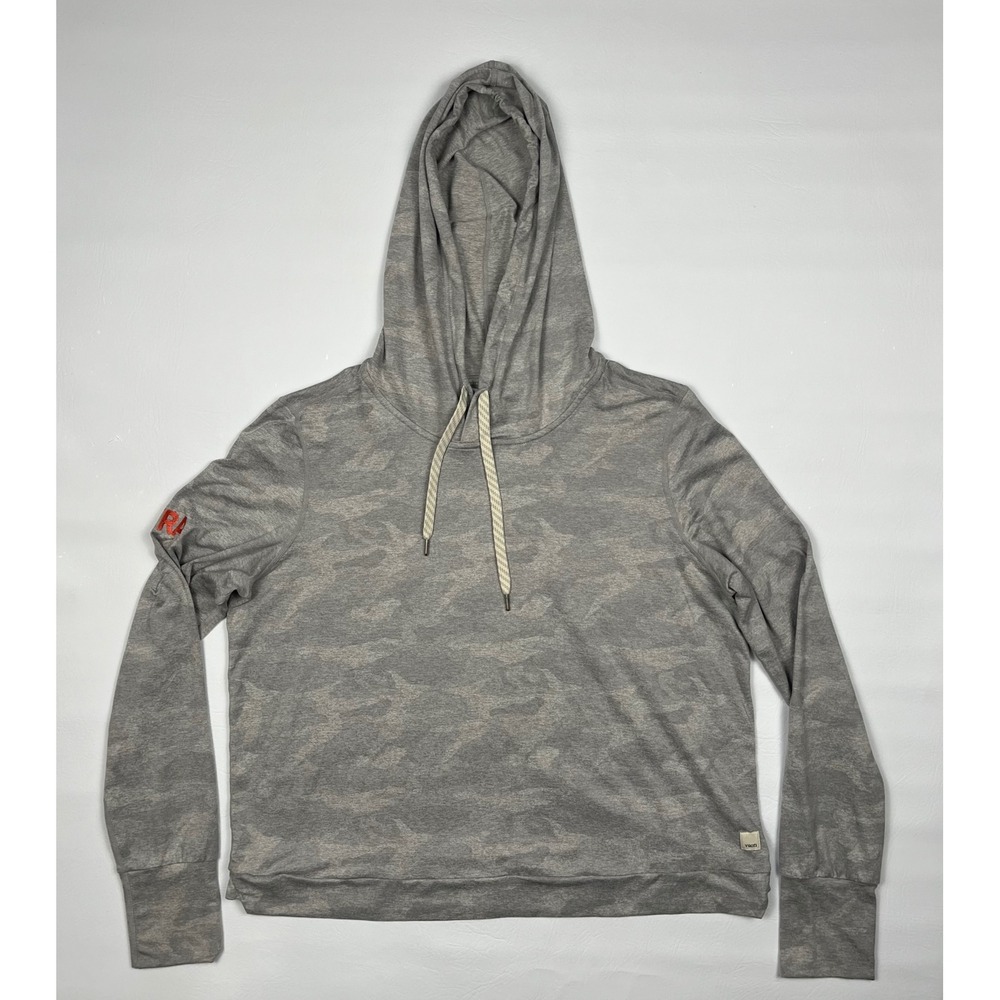 Vuori Halo Essentials Hoodie Women's Large Grey Camo Activewear
